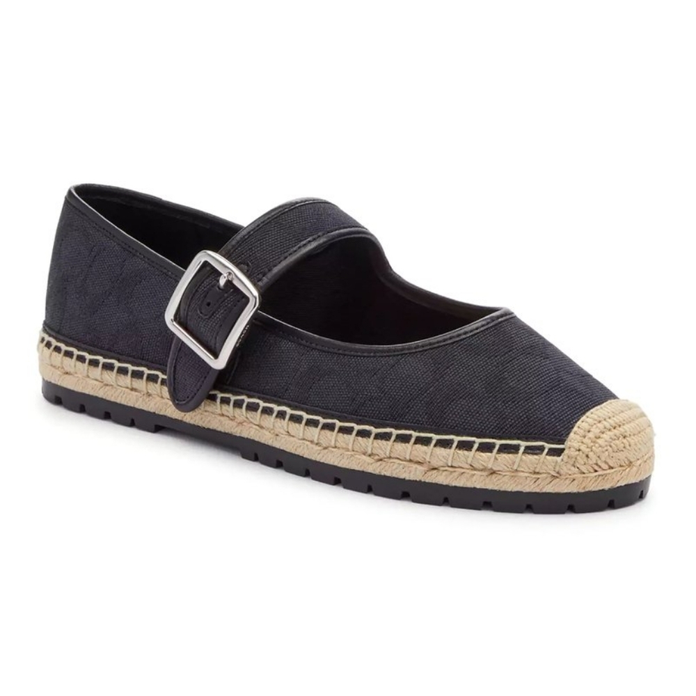 Coach Courtney Logo Canvas & Leather Espadrilles